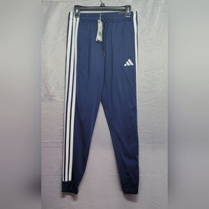 Adidas Blue Track Pants with White Accents